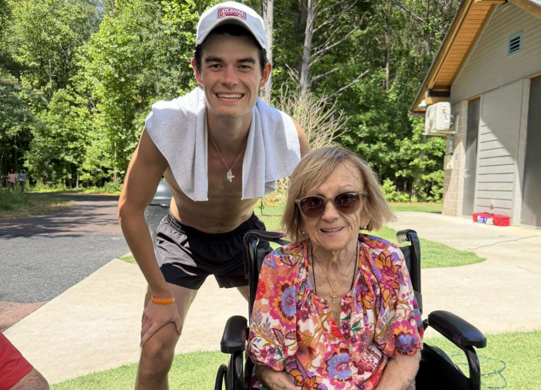 WIlson with his grandmother.