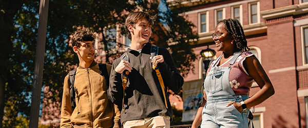 students on campus