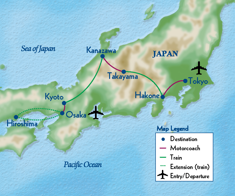 map of travel trip