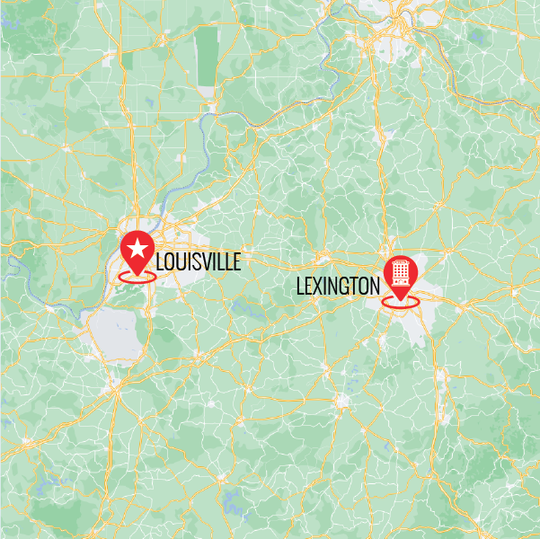 Map of the Kentucky Derby Travel Trip