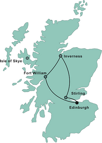map of travel trip