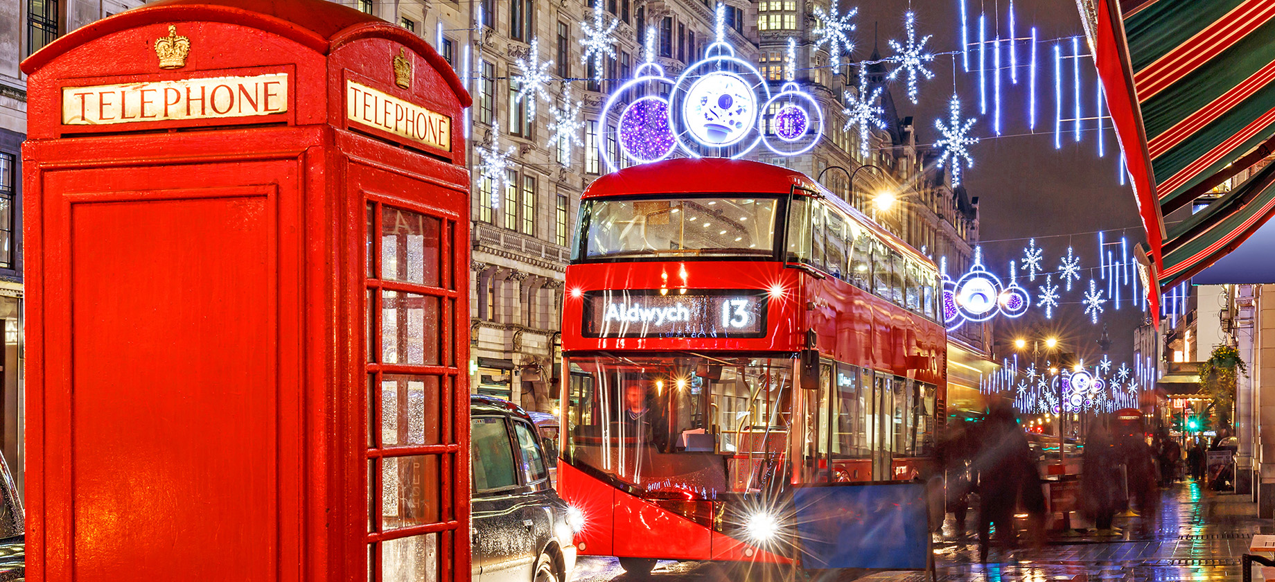Photos of England during Christmas time