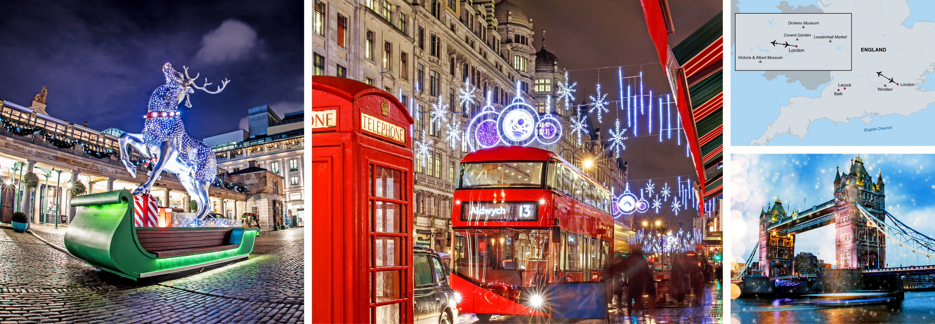 Collage of English Christmas