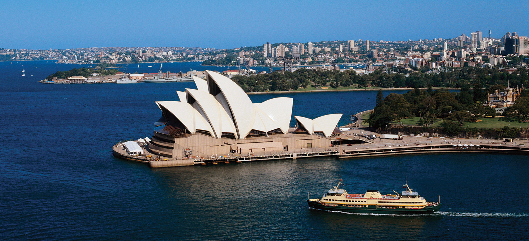 Overhead photo of the Sydney Opera House