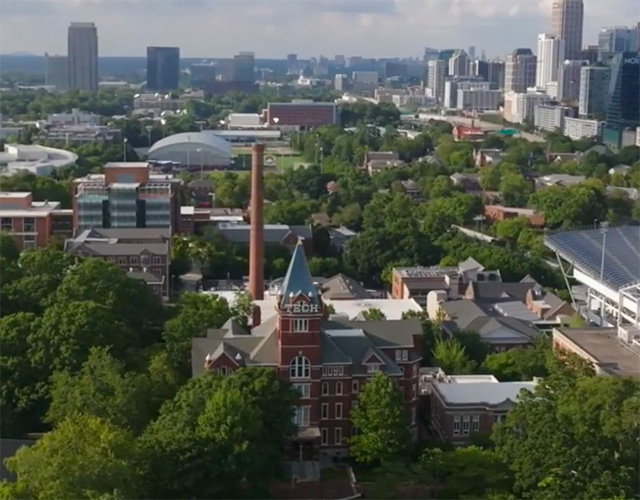 Photo of GT campus taken from above