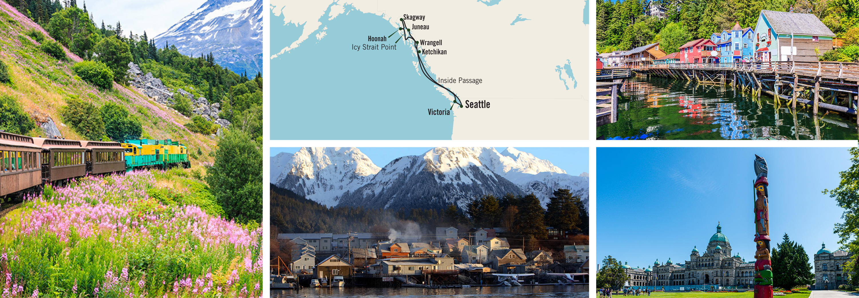 Collage of Alaskan wildlife