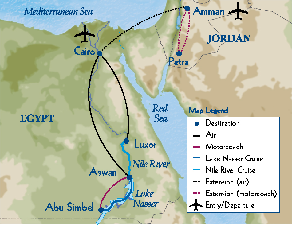 map of travel trip