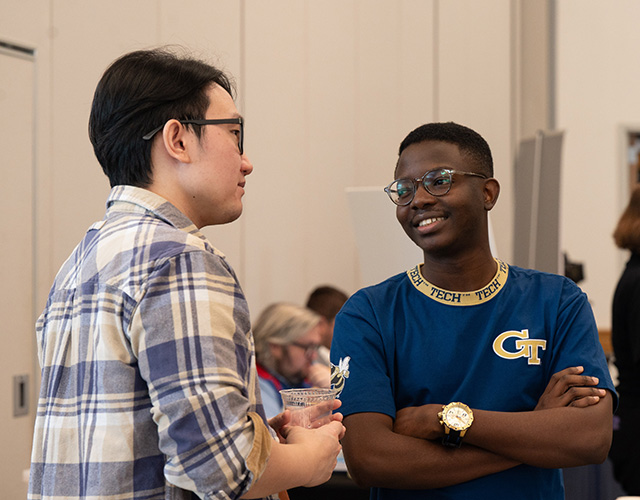 students networking night photo