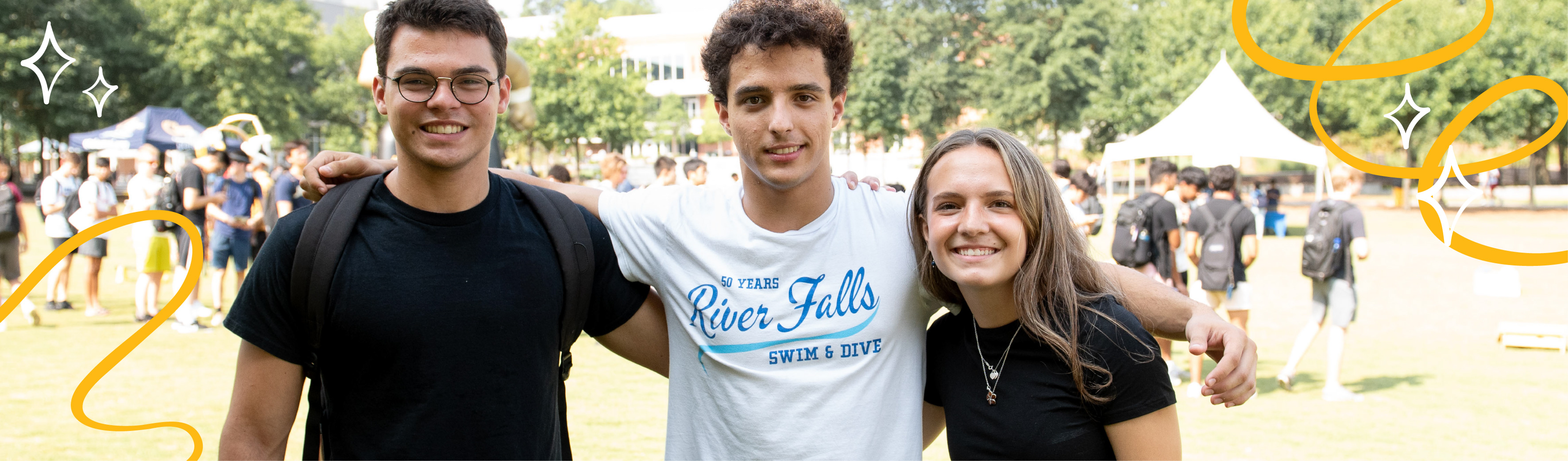 SAA students posing on campus