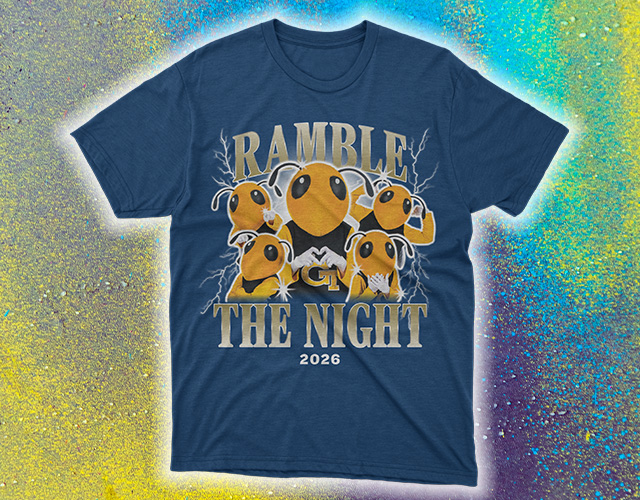 Student Ramble the Night T-shirt design