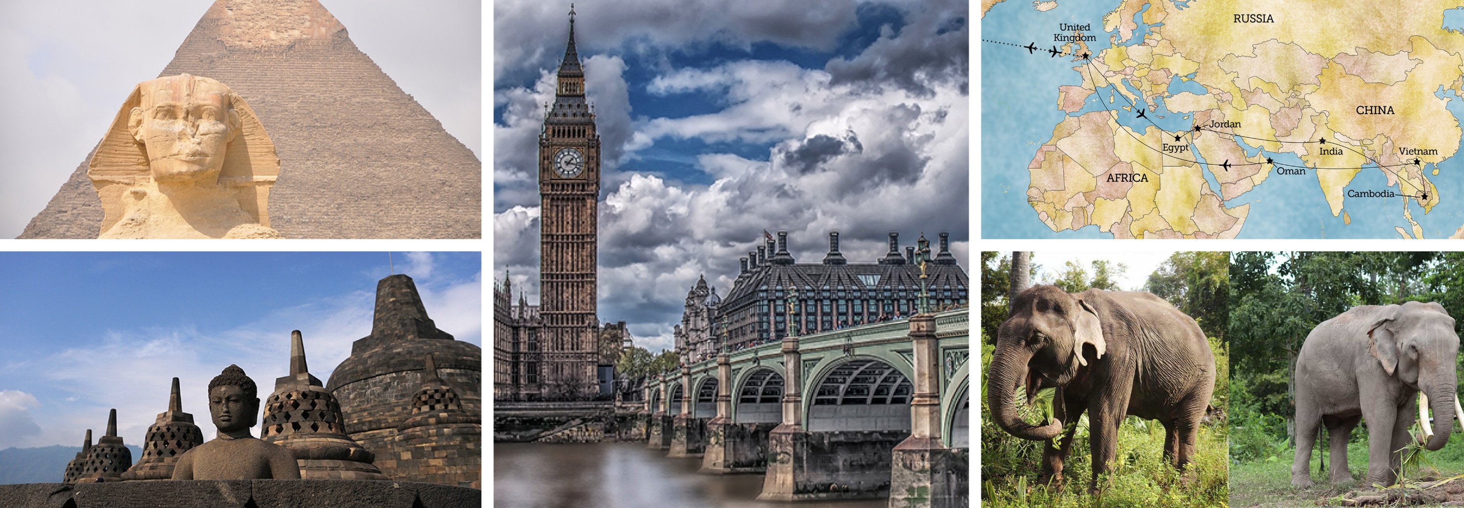 Collage of Around the World Tour