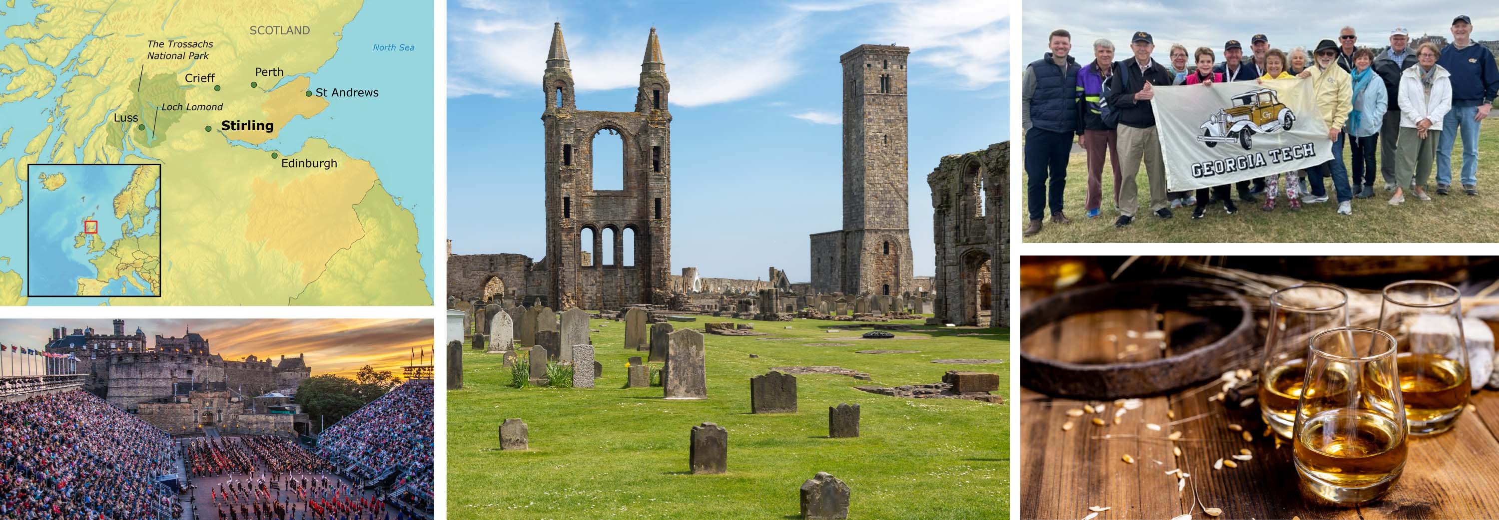 Collage of Scotland scenery