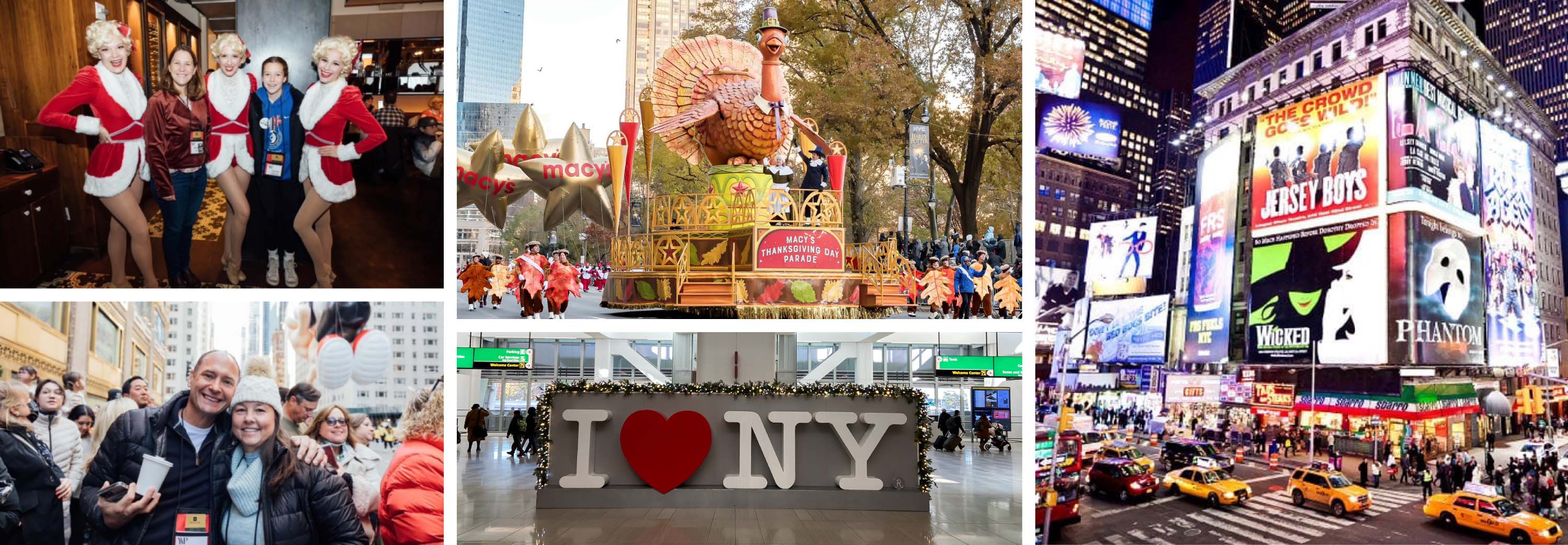 Collage of Macy's Thanksgiving Day Parade