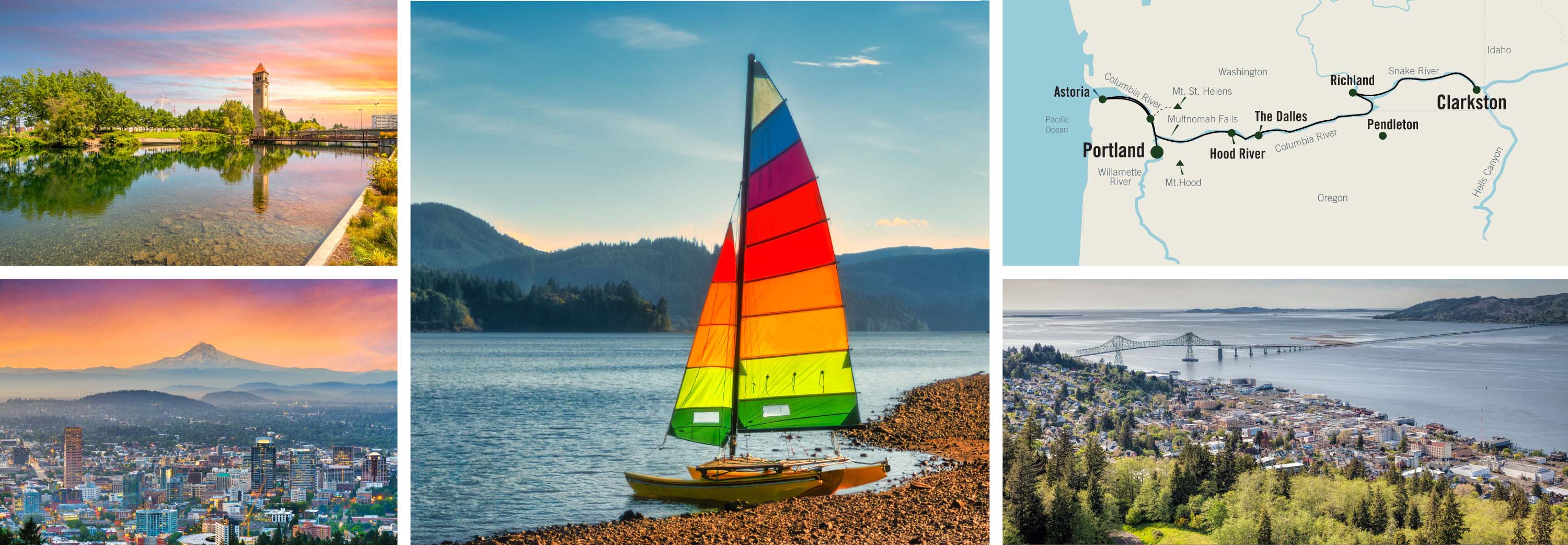 Collage of Columbia & Snake Rivers