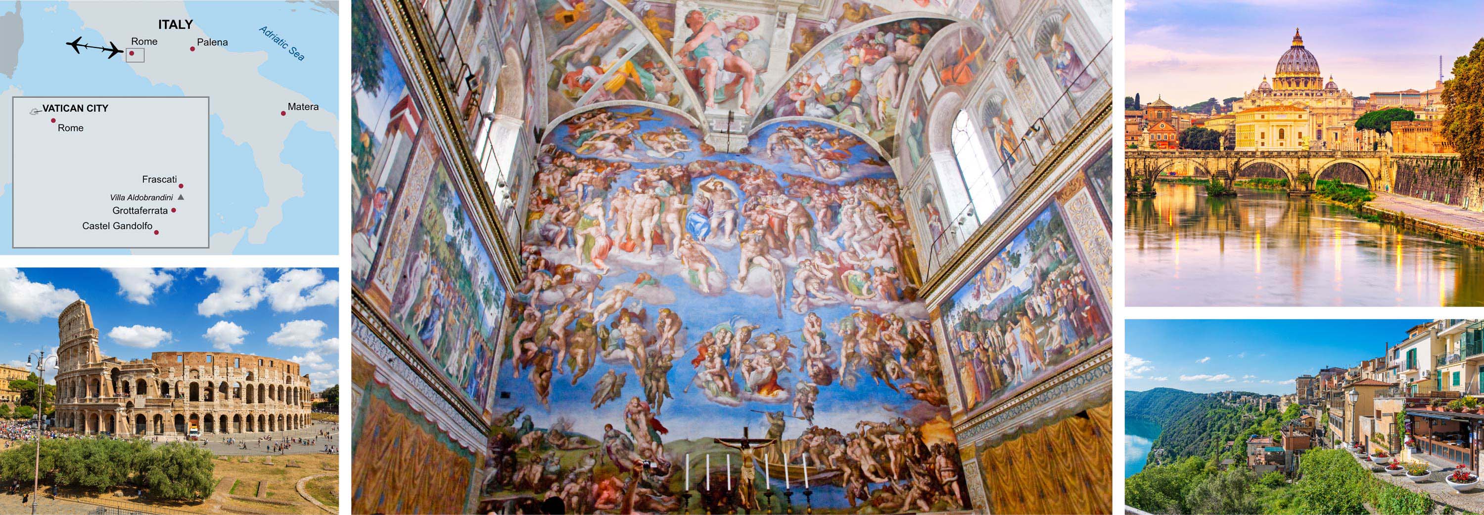 Collage of Rome and Italy