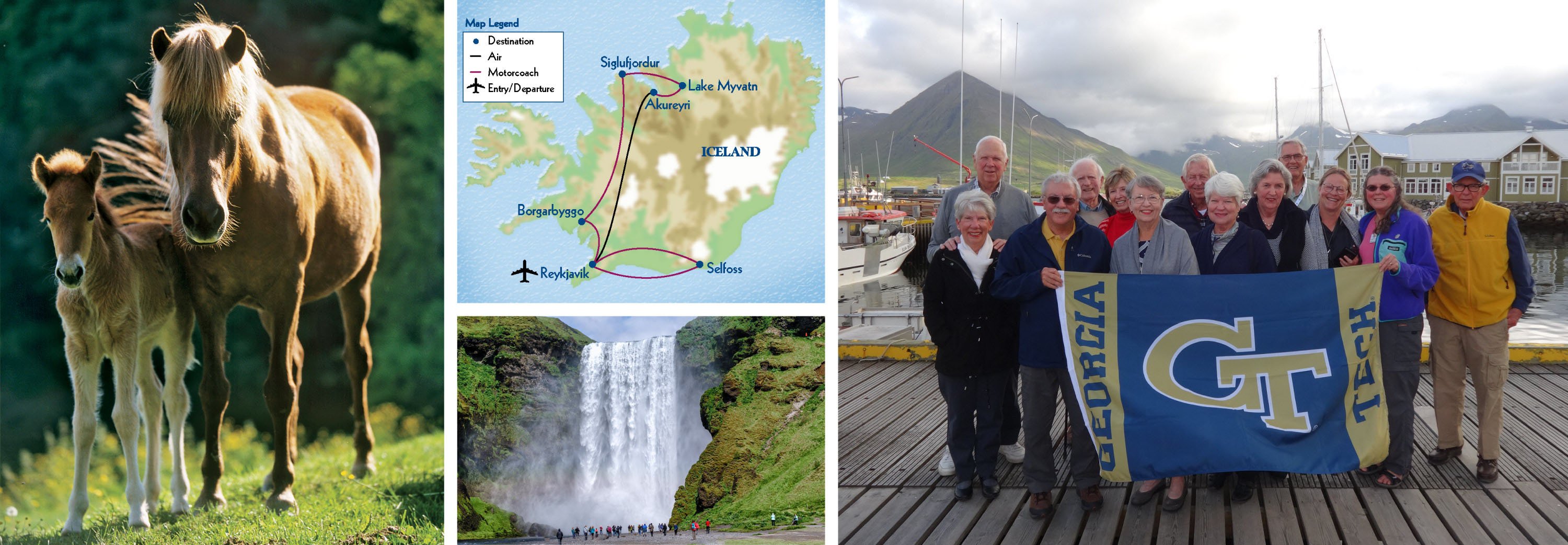 Collage of Iceland tour