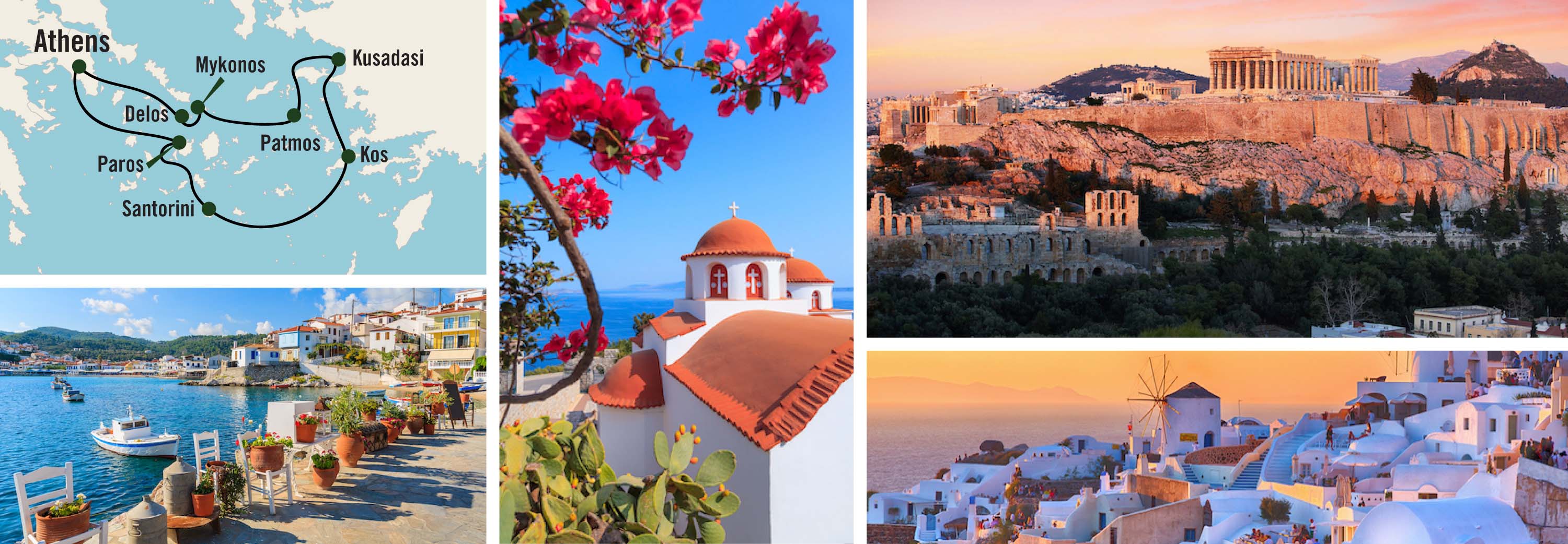 Collage of Greek Islands & Turkish Coastlines