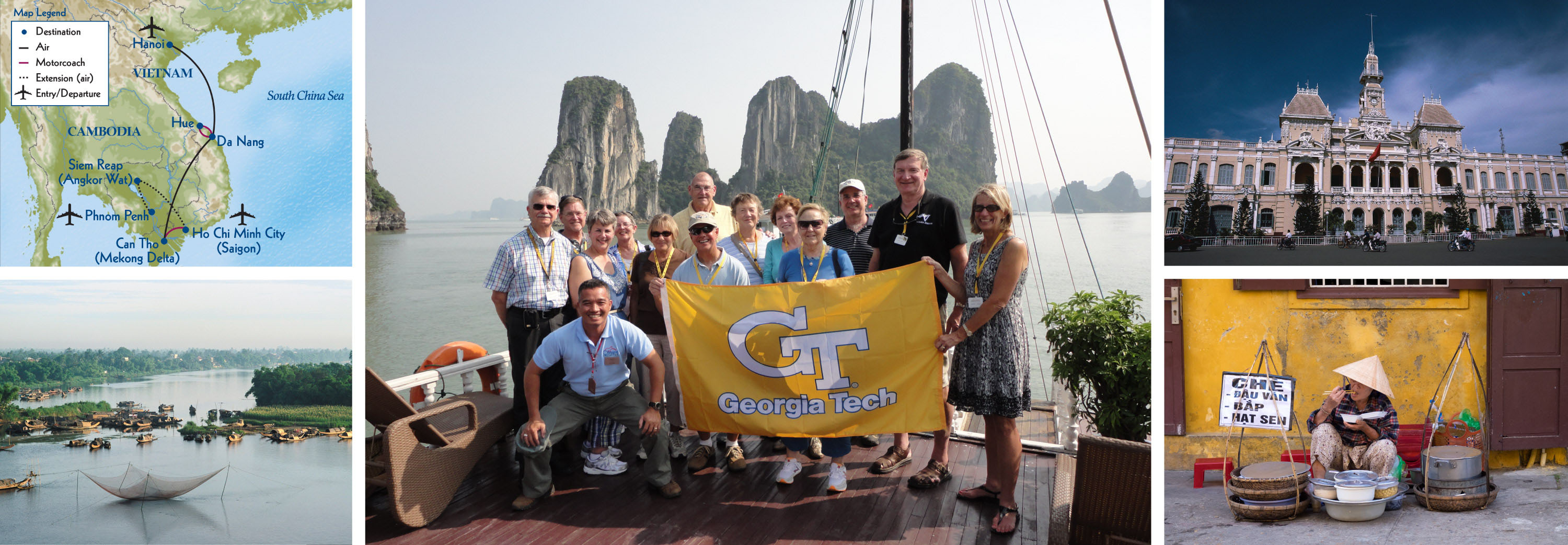 Collage of Vietnam tour