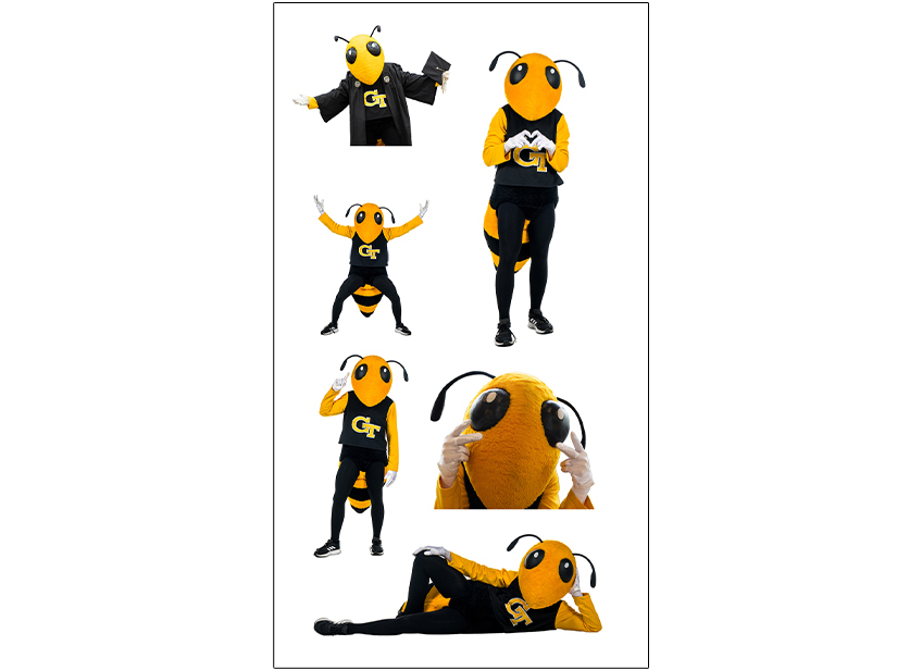 Digital icon stickers of Buzz in various poses