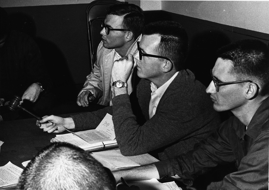 Co-op students in a meeting