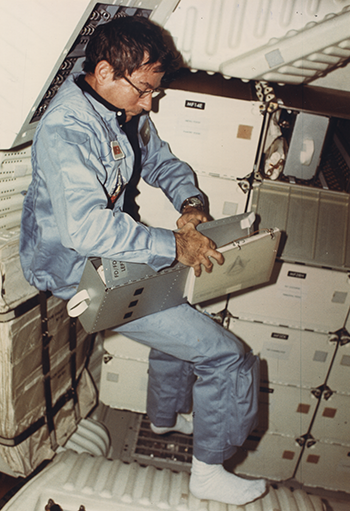 John Young on Columbia spaceship