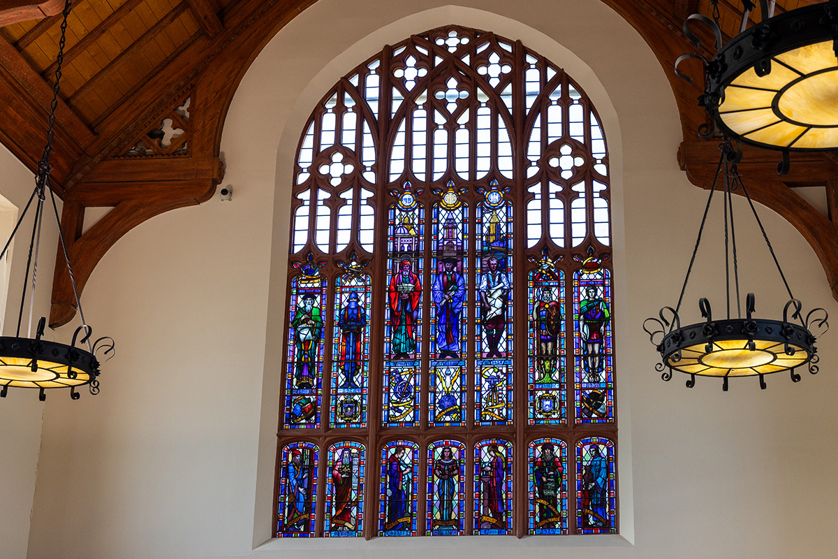 Brittain Dining Hall Stained Glass window