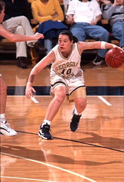Danielle Donehew Playing Basketball