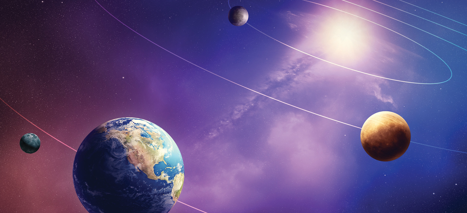 Graphic of the solar system