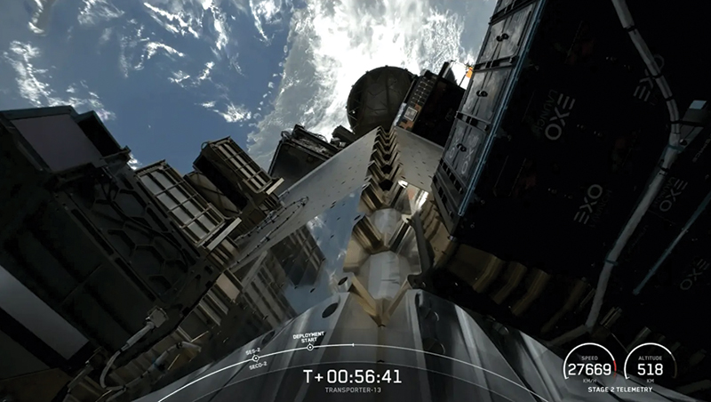 photo looking out from the outside of a space station