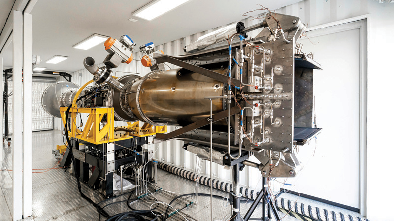 rocket inside a lab