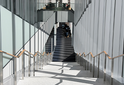 A bright and modern staircase
