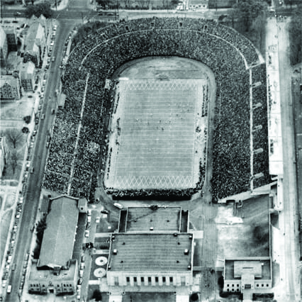 overhead photo of Bobby Dodd stadium