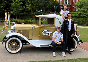 three students with the Reck