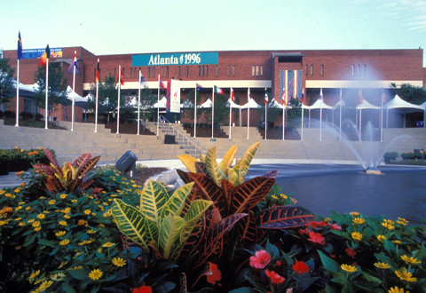 photo of the GT campus during the 1996 Olympics