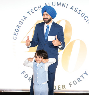 Parry during 40 Under 40 Ceremony