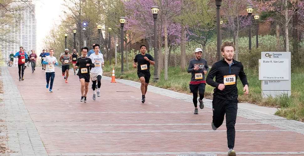 2025 Pi Mile 5K Road Race runners