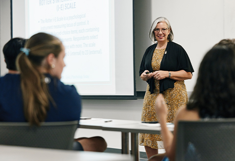 professor teaching a class
