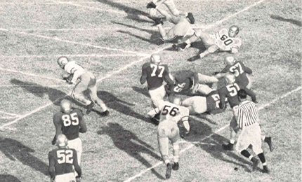 Old image of a football match
