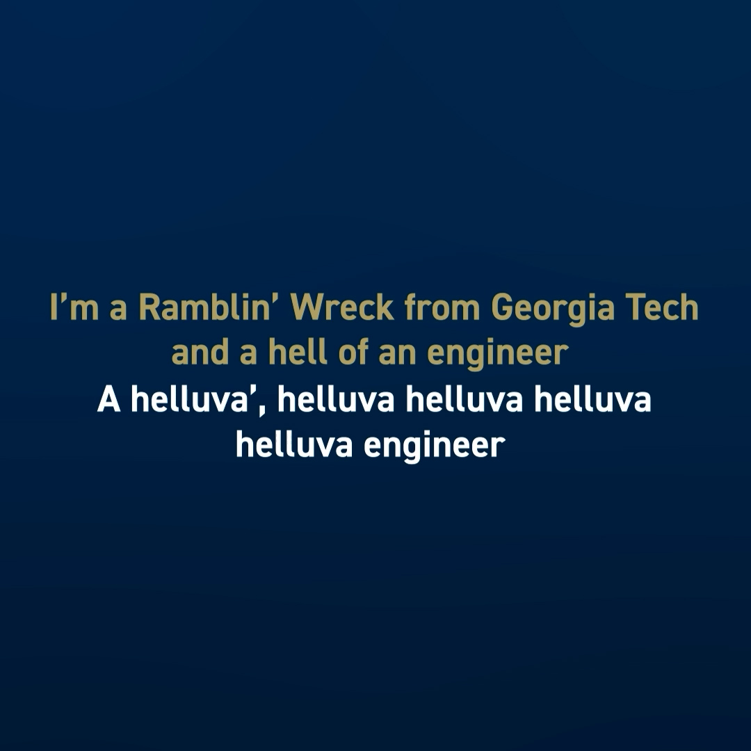 Lyrics of the Georgia Tech Fight Song