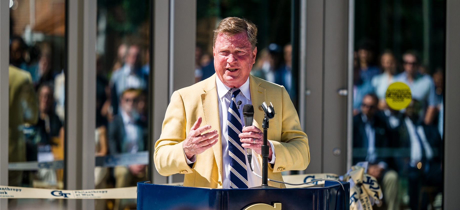 Thomas Fanning giving a speech at Tech