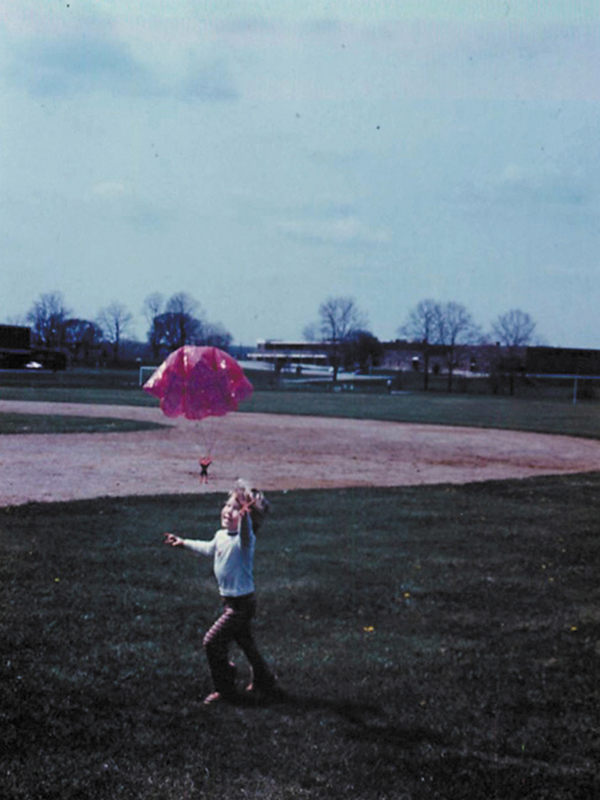 Ian Bobo chasing parachute