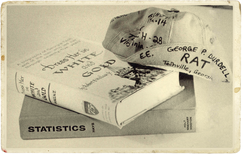 Burdell RAT cap and books