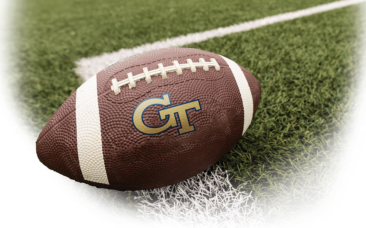Football with GT logo