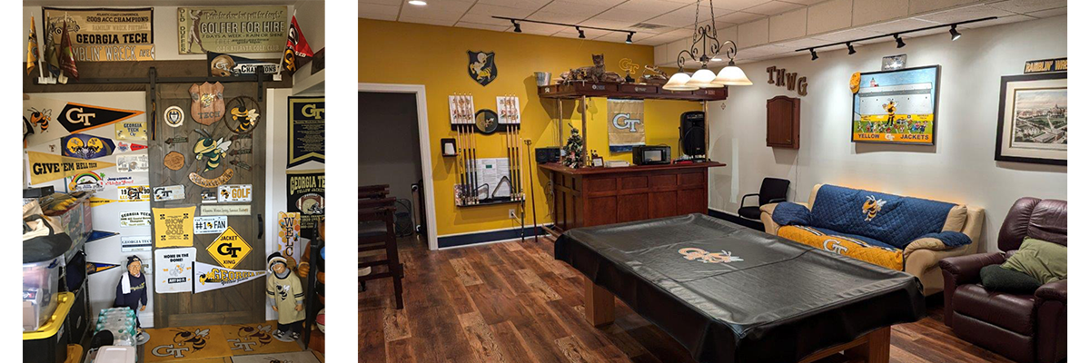 side by side image of house of superfan