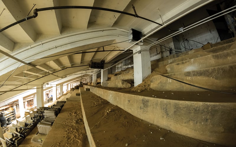 Original West Stands underneath Bobby Dodd Stadium