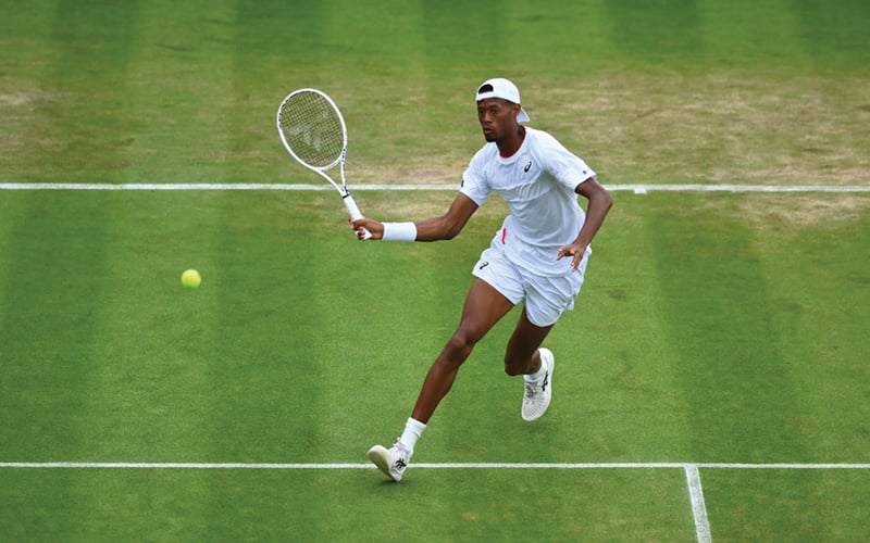 Eubanks playing at Wimbledon