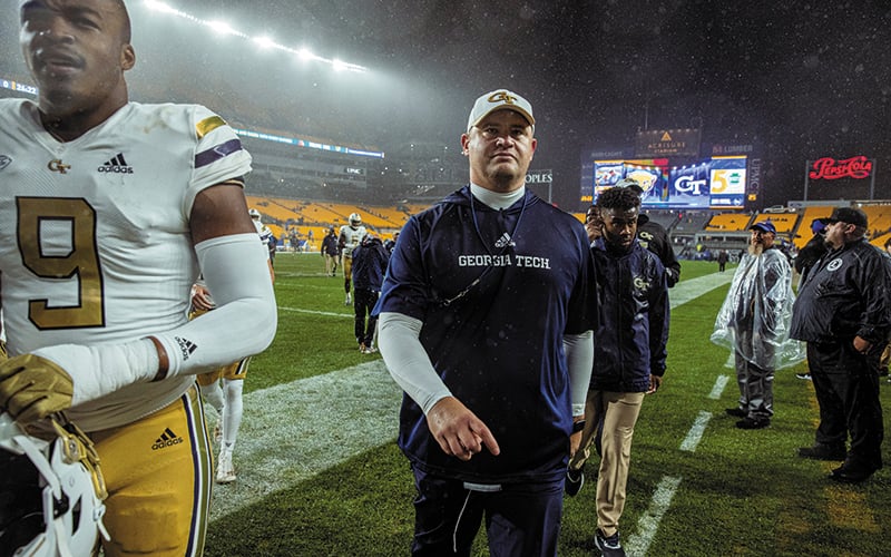 Coach Brent Key on the field
