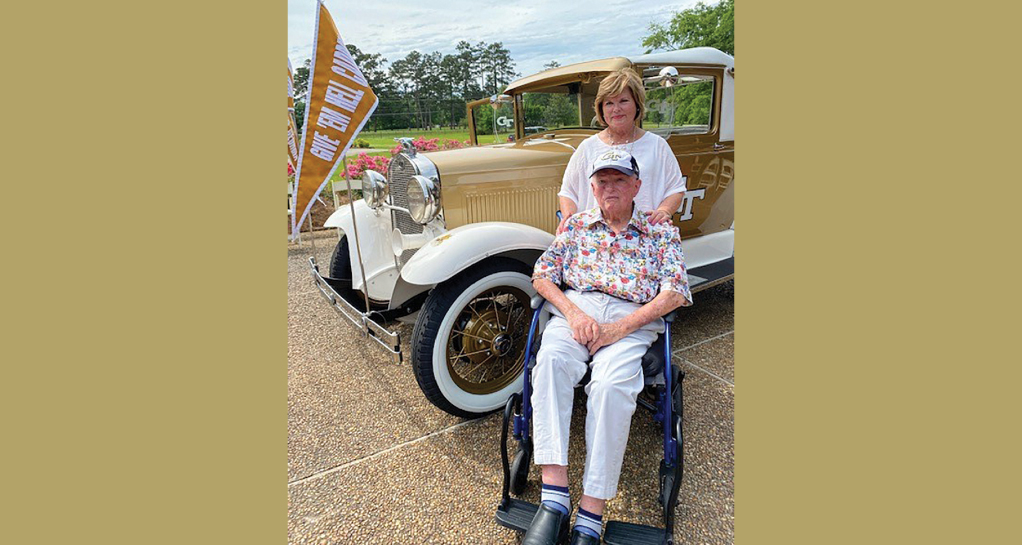 John Caddell pictured in front of his own Ramblin' Wreck