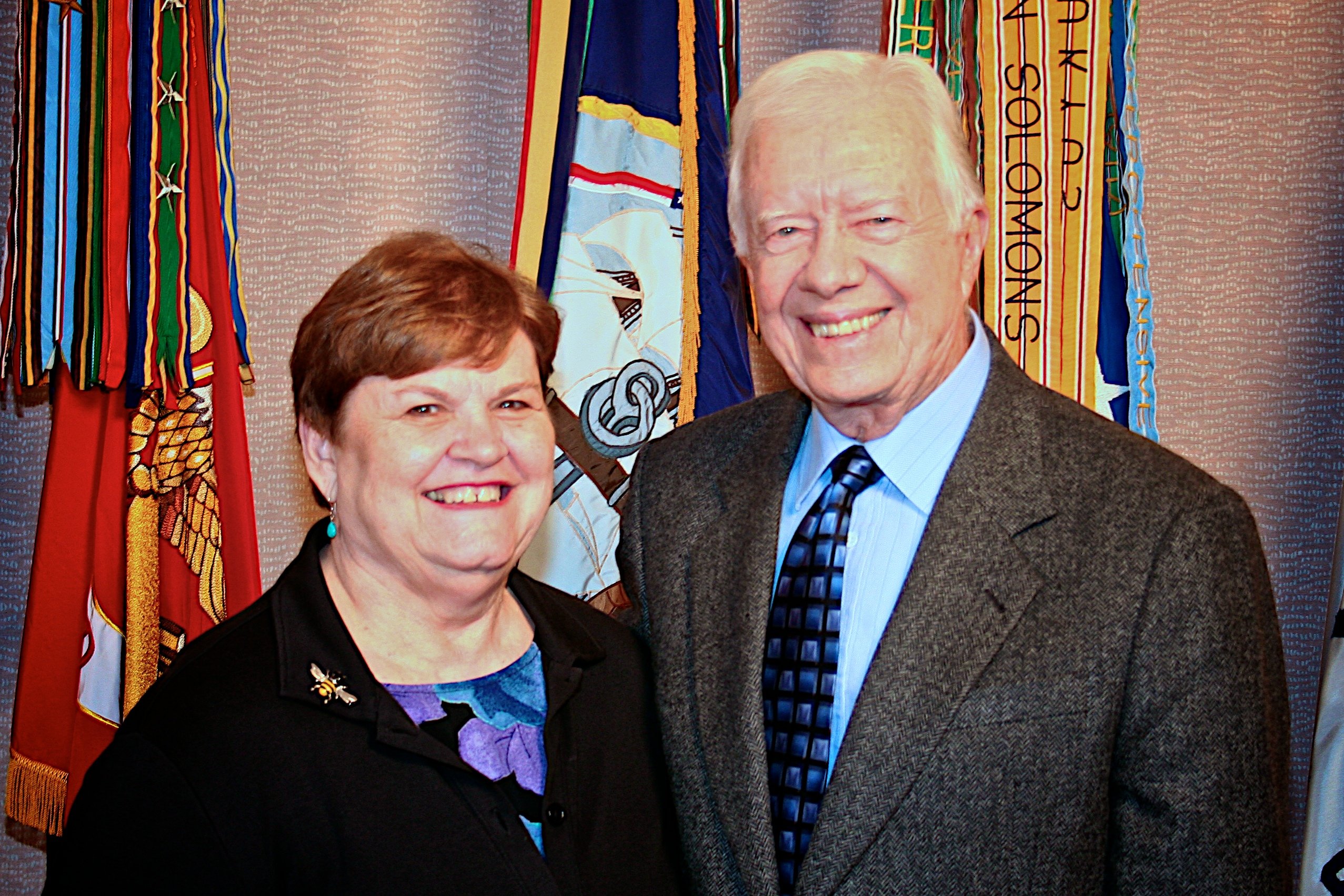 Marilyn Somers, HON 08, with former President Jimmy Carter, Cls 46, HON PhD 79.