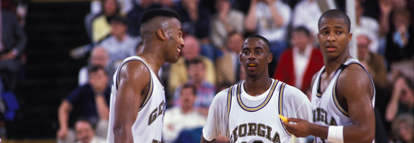 Three GT backetball players